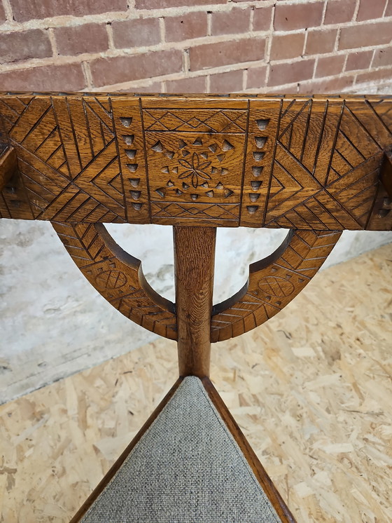 Image 1 of Swedish Monkchair Hand Carved 1950