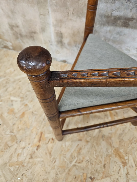 Image 1 of Swedish Monkchair Hand Carved 1950