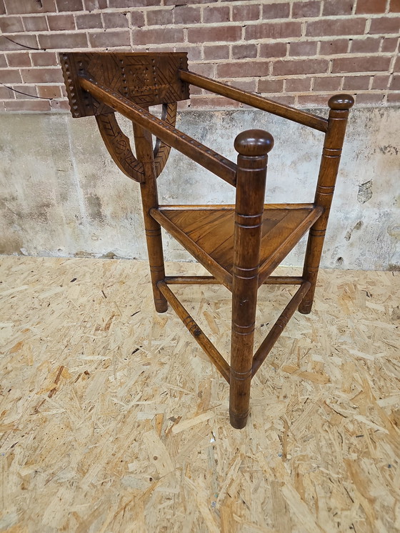 Image 1 of Swedish Monkchair Hand Carved 1950