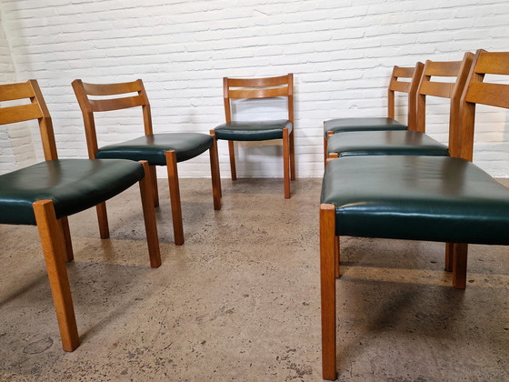 Image 1 of 6 X Model 401 Dining Chairs By Jorgen Henrik Moller, Denmark 1970