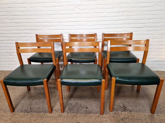 Image 1 of 6 X Model 401 Dining Chairs By Jorgen Henrik Moller, Denmark 1970