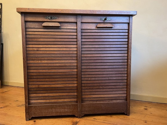 Image 1 of Shuttered filing cabinet Art Deco 1930 French 81 Cm.