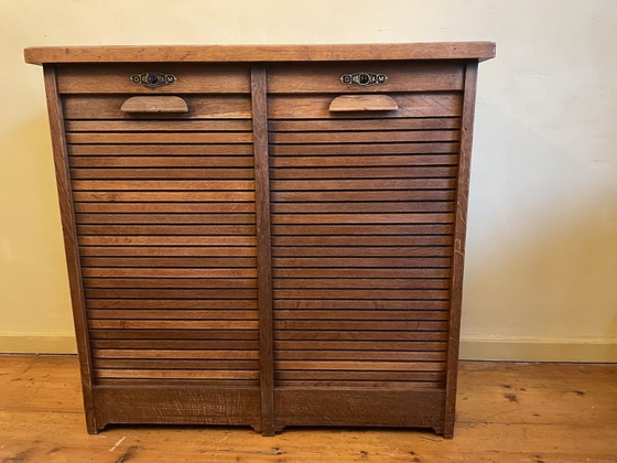 Image 1 of Shuttered filing cabinet Art Deco 1930 French 81 Cm.