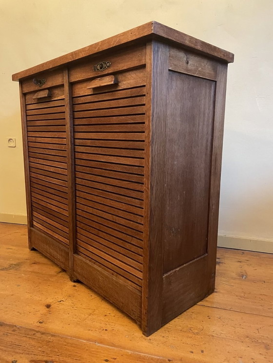 Image 1 of Shuttered filing cabinet Art Deco 1930 French 81 Cm.