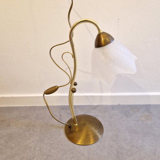 Image 1 of 1990s Snow Clock Lamp Desk Lamp