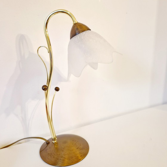 Image 1 of 1990s Snow Clock Lamp Desk Lamp