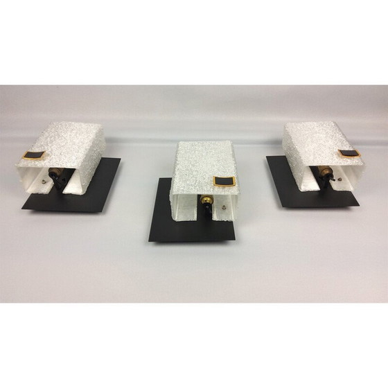 Image 1 of Set of 3 vintage Arlus Wall Sconces 1960s
