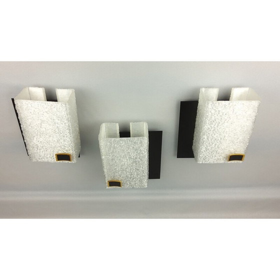 Image 1 of Set of 3 vintage Arlus Wall Sconces 1960s
