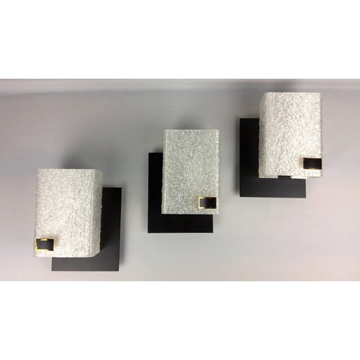 Set of 3 vintage Arlus Wall Sconces 1960s