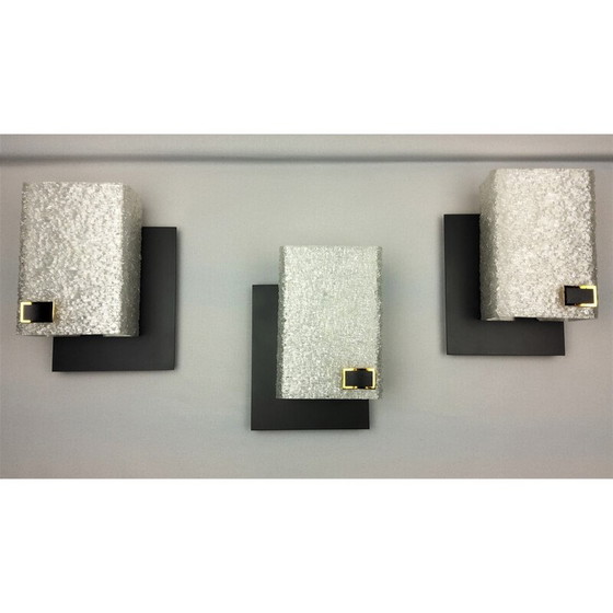 Image 1 of Set of 3 vintage Arlus Wall Sconces 1960s