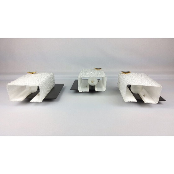 Image 1 of Set of 3 vintage Arlus Wall Sconces 1960s