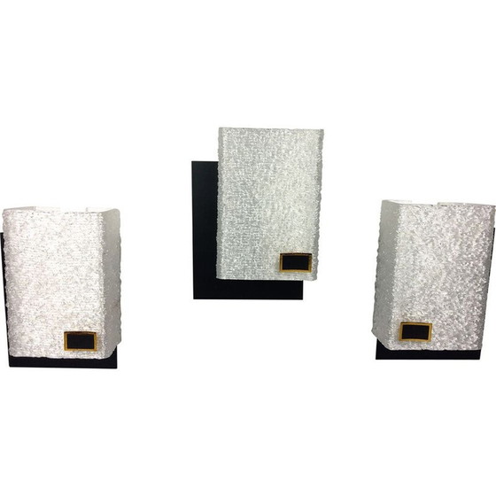 Image 1 of Set of 3 vintage Arlus Wall Sconces 1960s