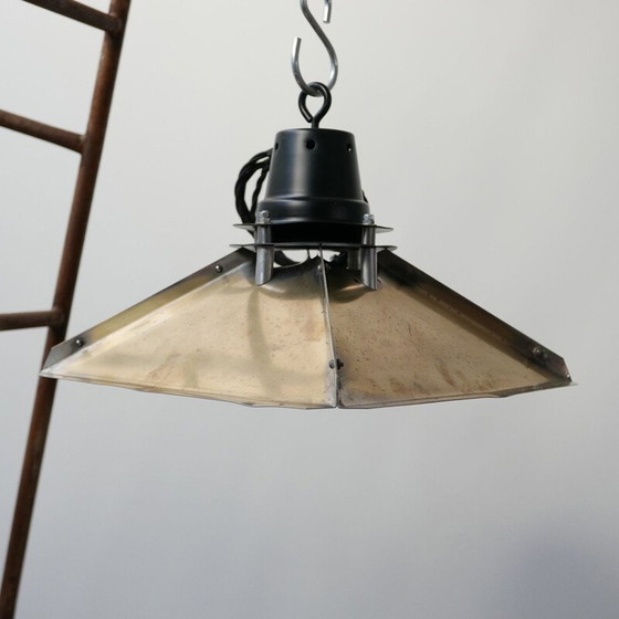 Image 1 of Brass vintage Reflector pendant lamp, England 1950s