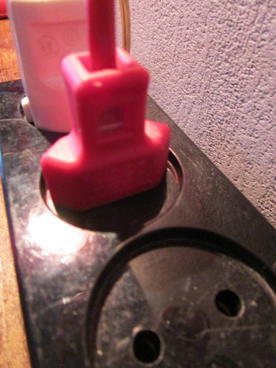 Image 1 of Red Vintage Table Lamp From Veneta Lumi, Italian 1970S