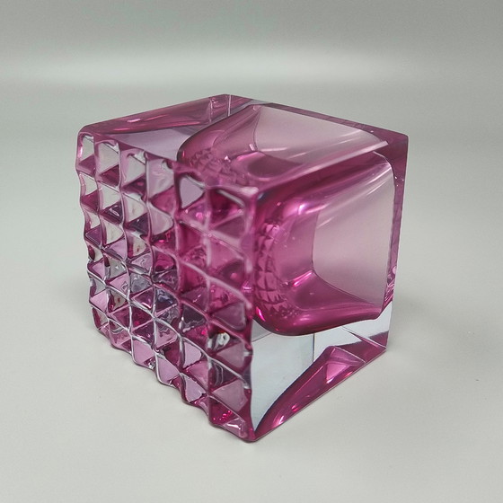 Image 1 of 1960s Stunning Pink Ashtray or Catchall By Flavio Poli for Seguso. Made in Italy