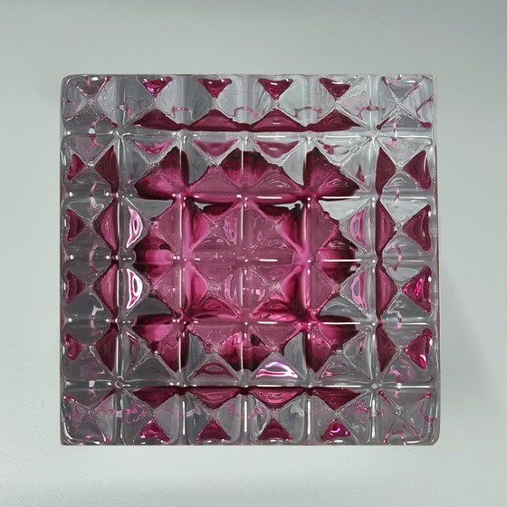 Image 1 of 1960s Stunning Pink Ashtray or Catchall By Flavio Poli for Seguso. Made in Italy