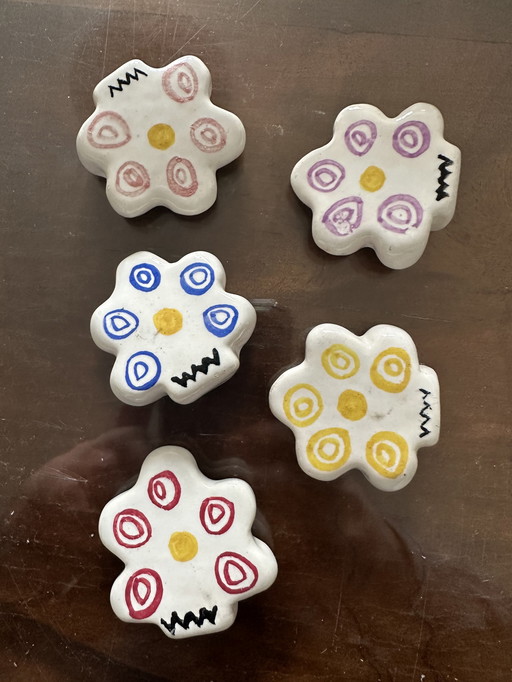 5 portacoltelli in ceramica vintage