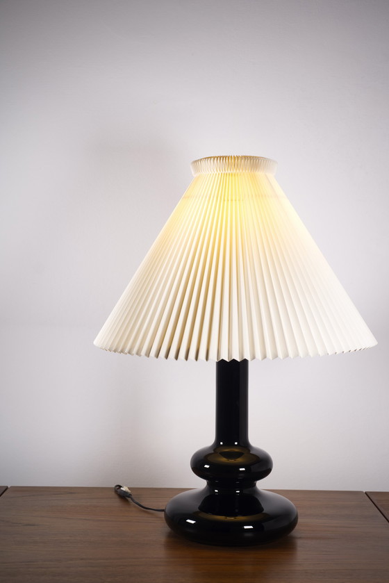 Image 1 of Holmegaard Le Klint glass table lamp 'Plaza Opal' By Hsin-Lung Lin