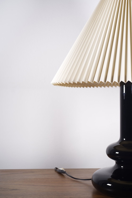 Image 1 of Holmegaard Le Klint glass table lamp 'Plaza Opal' By Hsin-Lung Lin