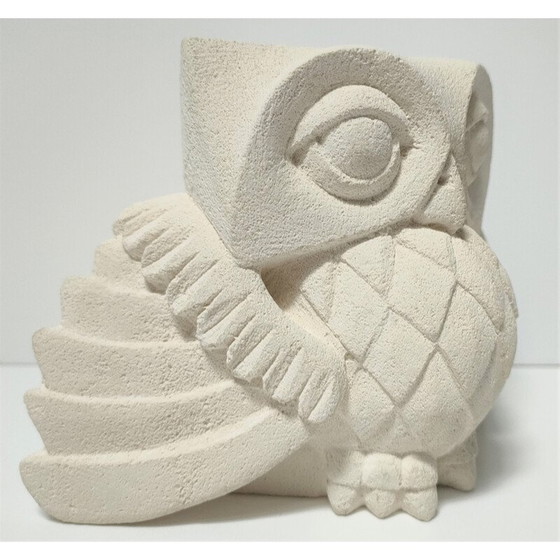 Image 1 of Vintage carved stone owl, France 2010