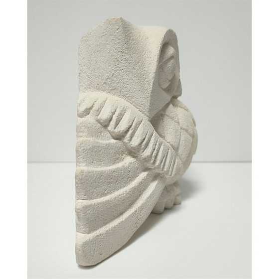Image 1 of Vintage carved stone owl, France 2010