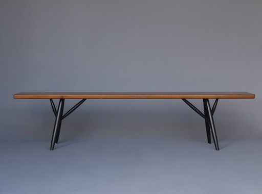 Pirkka Bench by Ilmari Tapiovaara for Laukaan Pukkaa, Finland, 1950s