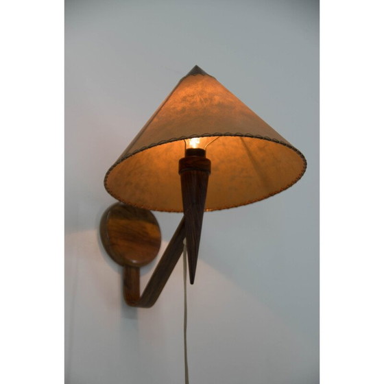 Image 1 of Lampada da parete vintage in noce di Uluv, anni '60