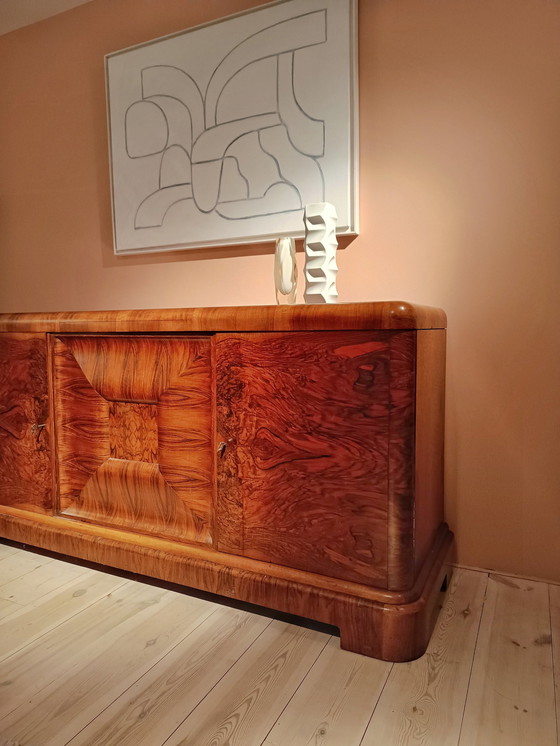 Image 1 of Art Deco Walnut Sideboard 1930s