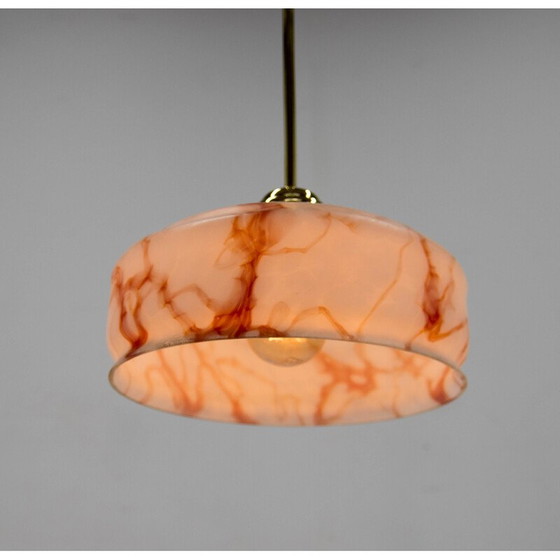 Image 1 of Vintage Art Deco brass pendant lamp, 1920