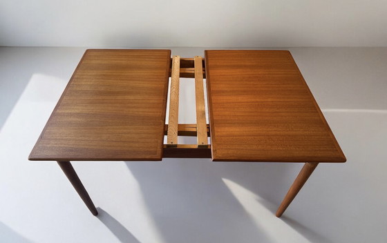 Image 1 of Set of 6 teak chairs Arne Wahl Iversen "Gs 60" with extendable table