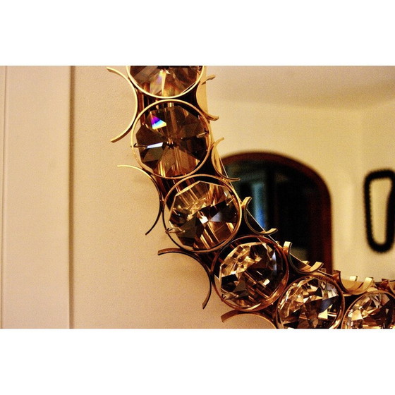 Image 1 of Specchio circolare vintage in ottone placcato oro di Christoph Palma per Palwa, Austria 1960