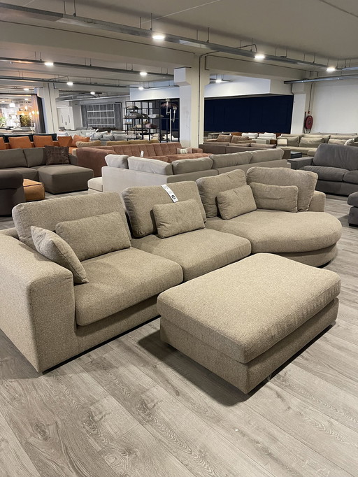 Beige Melé Lounge Sofa