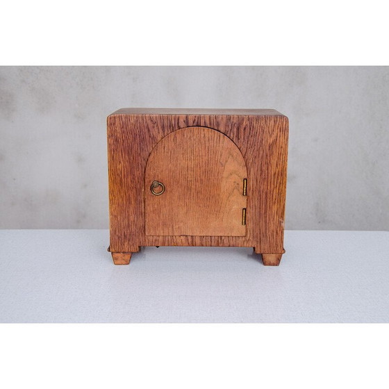 Image 1 of Vintage Art Deco mantel clock in rosewood and oak, 1920