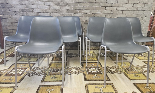 Set Of 10 Helmut Starke Chairs Year 1970