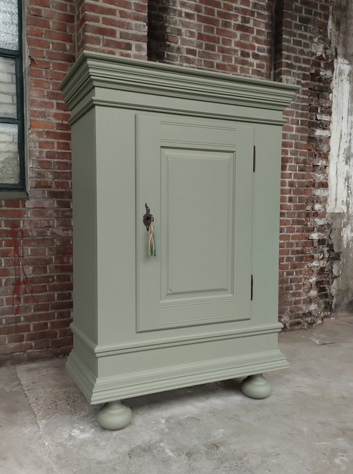 Pantry Storage Cupboard Bread Cupboard Oak Restyled Green