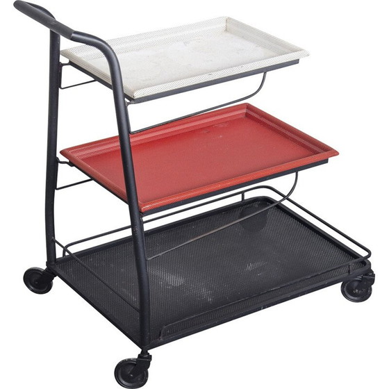 Image 1 of Vintage demon tea cart by Mathieu Matégot, France 1950