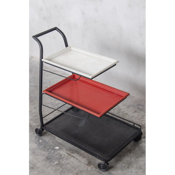 Image 1 of Vintage demon tea cart by Mathieu Matégot, France 1950