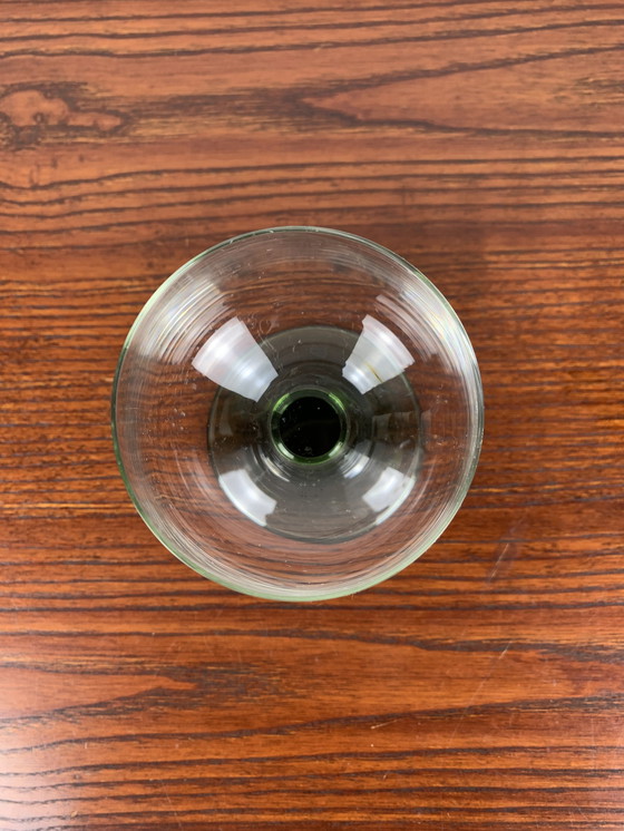 Image 1 of Set Of 6 Vintage Green Stemmed Glasses