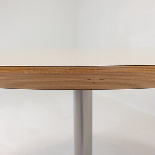 Vintage round wooden dining table by Pierre Paulin for Artifort, 2000