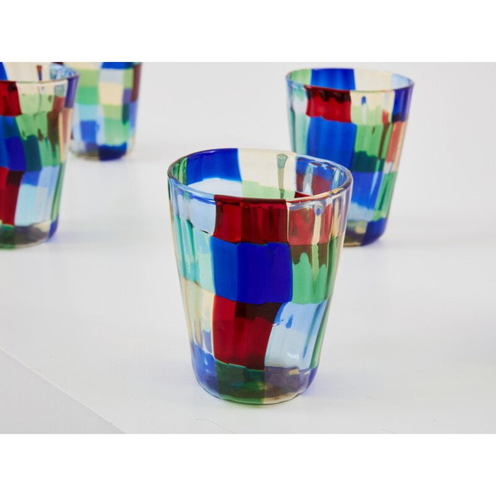 Image 1 of Set di 6 calici vintage in vetro di Murano, Italia 1980