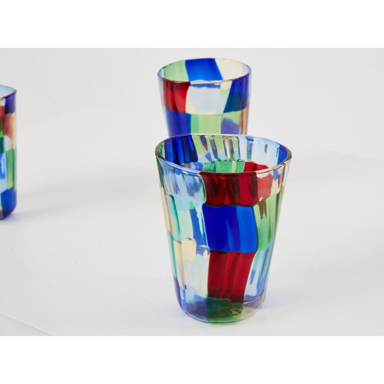 Image 1 of Set di 6 calici vintage in vetro di Murano, Italia 1980