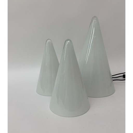 Set of 3 vintage teepee table lamps for SCE, 1970s