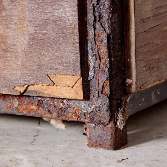 Image 1 of Mobiletto porta-tessere in legno d'epoca, 1970