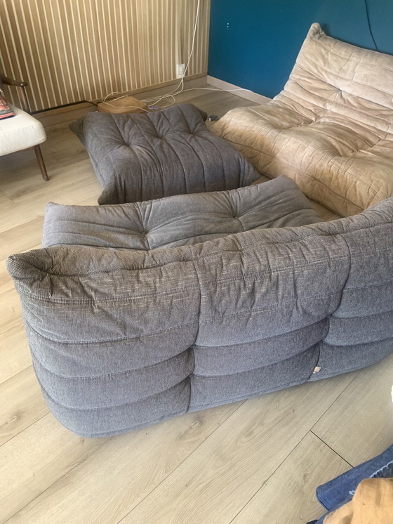 Image 1 of Ligne Roset Togo 2 Seats Couch With Ottoman