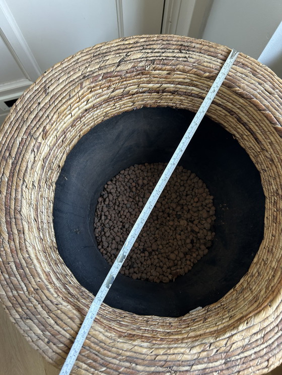 Image 1 of Large Wicker Flowerpot