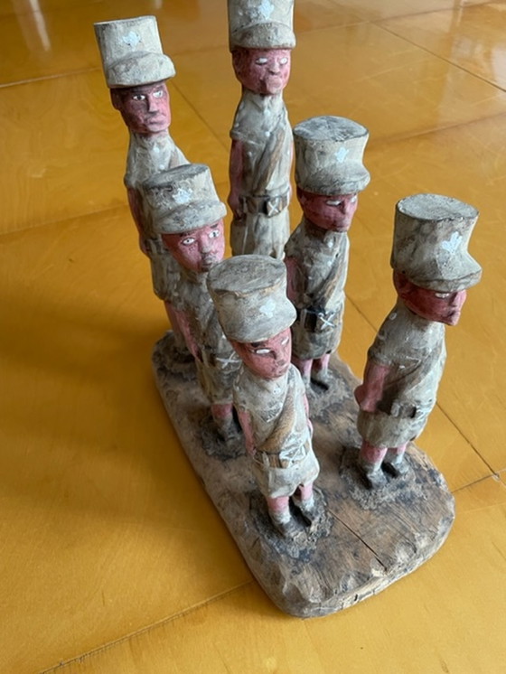 Image 1 of Wooden statue men Kenya handmade