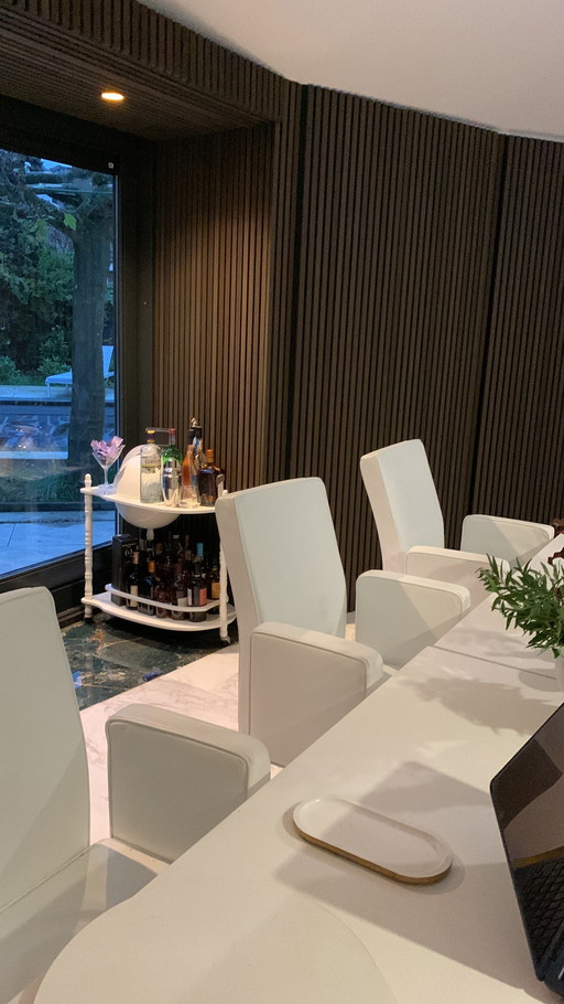 6X Bulo Pub & Club Chair, White Leather
