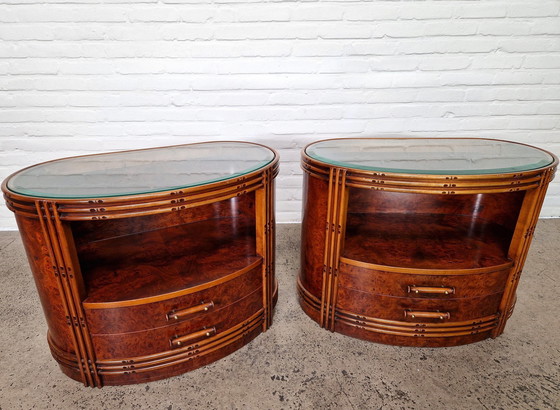 Image 1 of Tropical Deco Nightstands, Italy 1970S