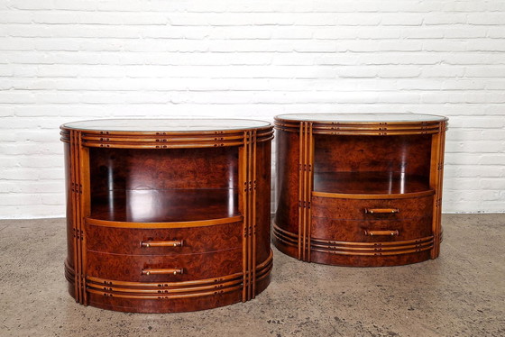 Image 1 of Tropical Deco Nightstands, Italy 1970S