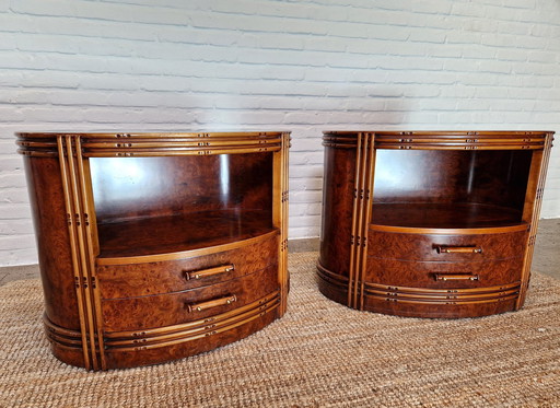 Tropical Deco Nightstands, Italy 1970S